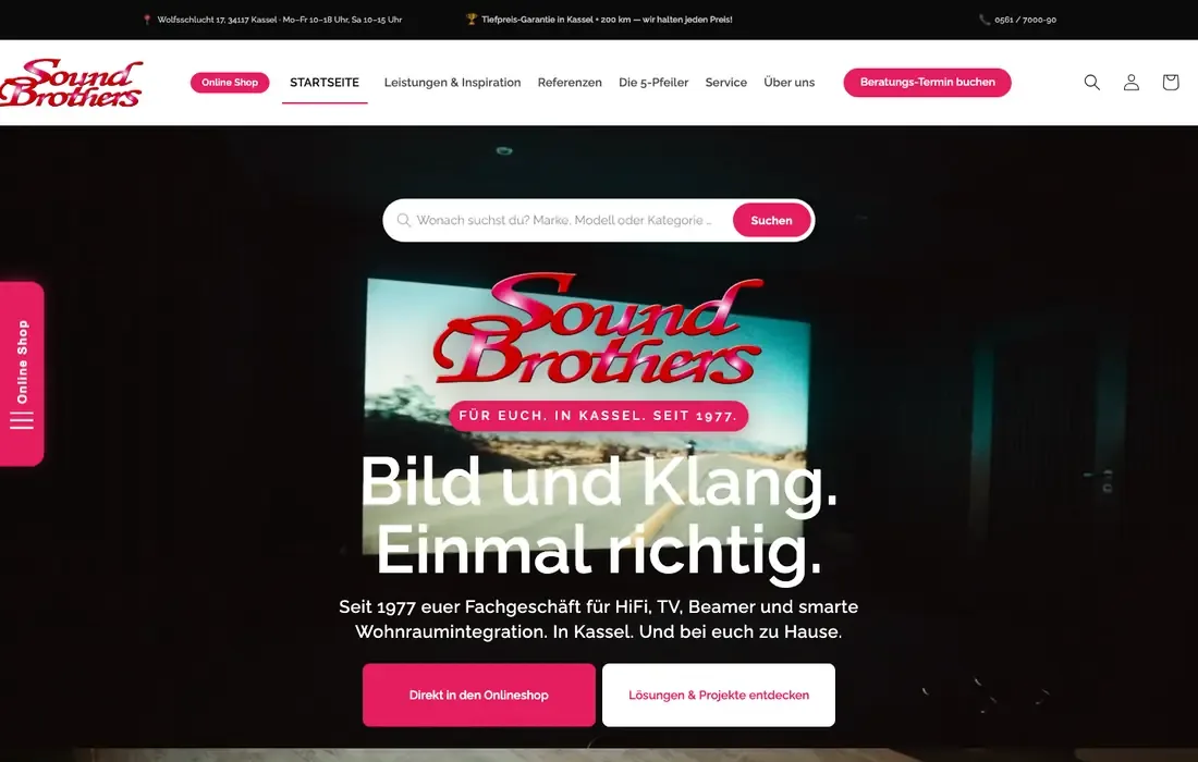Website SoundBrothers Kassel